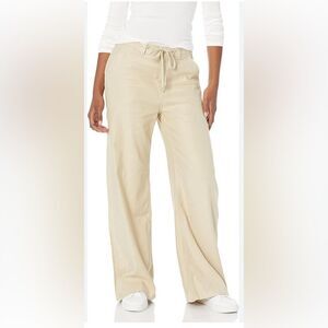 Hudson Tan Beige Wide leg Trouser Pants linen blend Size 28